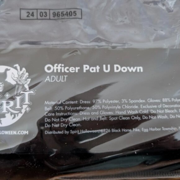 NEW Adult Officer Pat U Down Costume Adult Small 2-6 - Picture 3 of 6